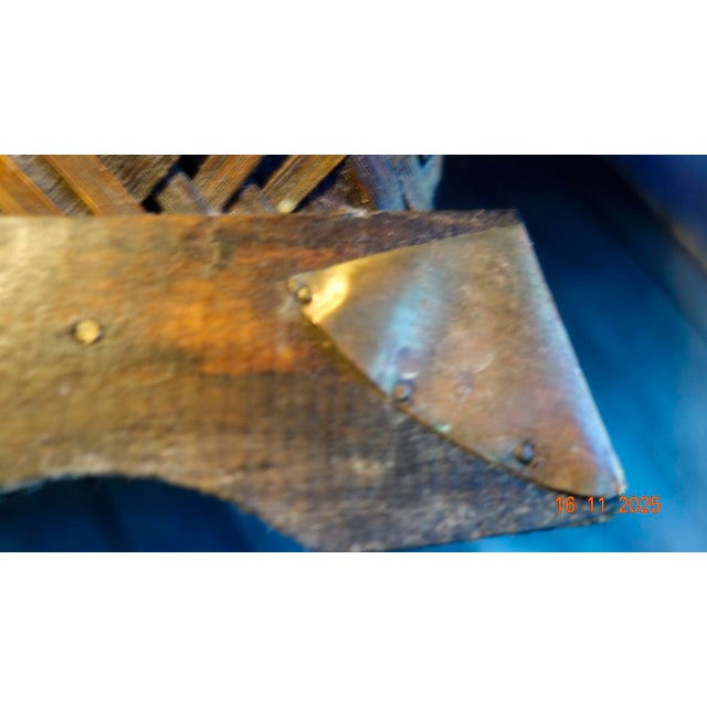 1940s Round Chinese Bamboo Basket w.Lid For Sale - Image 10 of 13