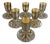 Hand-Worked Silver-Plated Brass Glasses and Coasters with Gilt Interior, 20th Century, Set of 12 For Sale