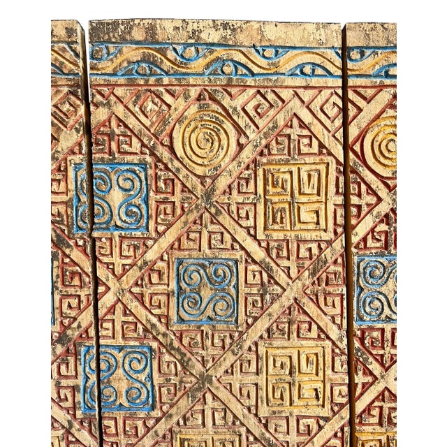 Vintage Asmat Tribal Carved Wood Square Wall Art For Sale - Image 4 of 6