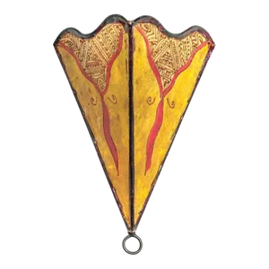 Late 20th Century Vintage North African Art Wall Sconce Parchment