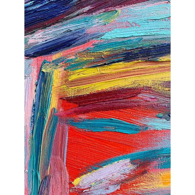 Textile "Time Will Tell" Contemporary Abstract Expressionist Oil Painting by Monica Shulman For Sale - Image 7 of 12