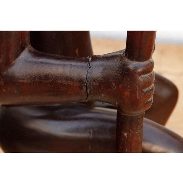 Wood Handcarved African Chokwe Chief Figure For Sale - Image 7 of 10