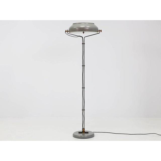Floor Lamp with Brass Accents by Osvar Torlasco for Lumi Milano, 1960s, in Very Good conditions. Designed 1960 to 1969...