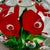 Late 20th Century Joe St Clair Art Glass Mini Teapot Red Floral Controlled Bubble For Sale - Image 5 of 10