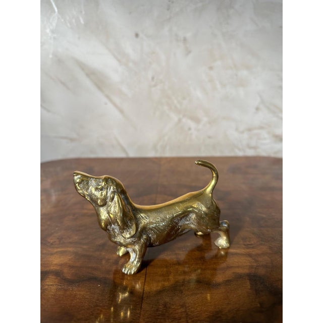 Vintage Basset Hound in Brass, 1960s For Sale - Image 6 of 11