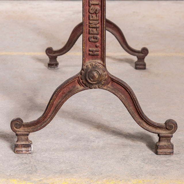 1940s French Intricate Relief Cast Base Table, 1940s For Sale - Image 5 of 8