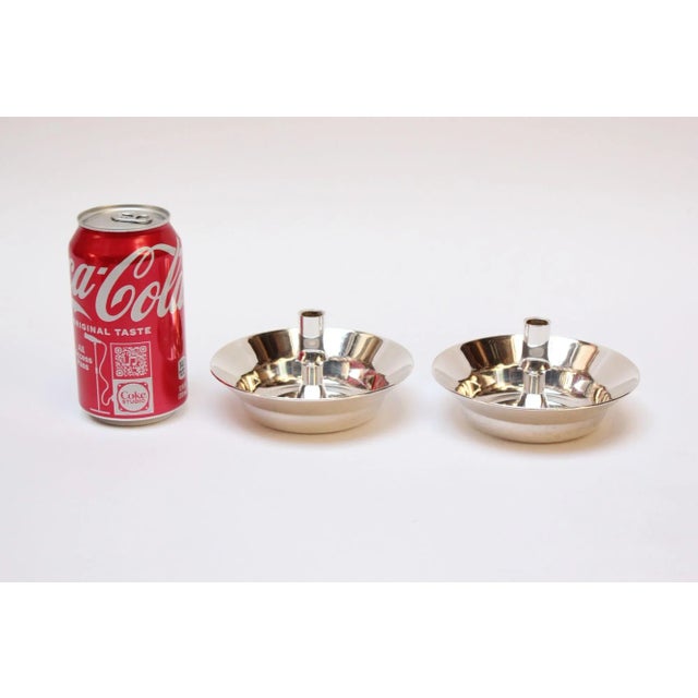 Silver Jens Quistgaard for Dansk Silver-Plated Candle Holders - A Pair For Sale - Image 8 of 11