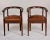 Early 20th Century Mahogany Captain’s Chairs With Brown Leather - Pair For Sale - Image 11 of 12
