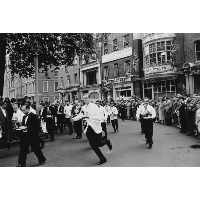 Slim Aarons, Soho Waiters' Race, 1955, Silver Gelatin Fibre Print For Sale