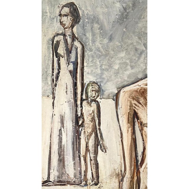 Vivaldo Martini, Weightlifter, Oil on Canvas For Sale - Image 6 of 12