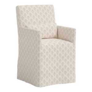 Stoffer Home x Cloth & Company Lindy Dining Arm Chair Slipcover in Francie Cream