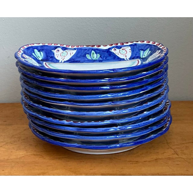 Vintage Italian Solimine Glazed Ceramic Salad Plate - Set of 10 For Sale - Image 12 of 12