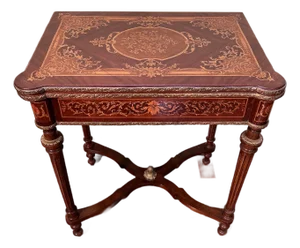 20th Century French Louis XVI-style Marquetry Game Table