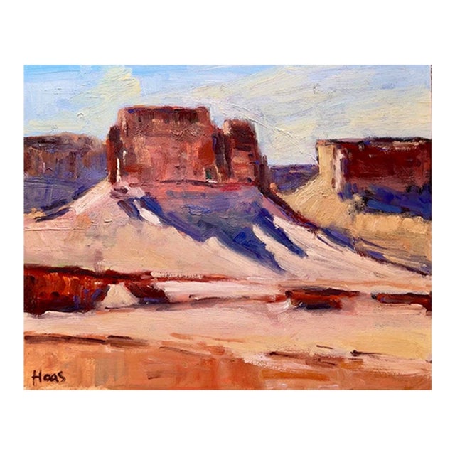 Southwestern Adobe Shadows - Desertscape Oil Painting Landscape For Sale