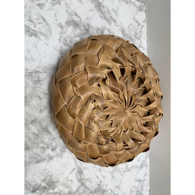 Elegant Earthy Braided Decor or Serving Basket For Sale In Sacramento - Image 6 of 6