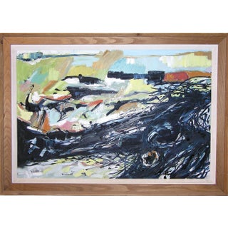 Clay Walker "Black River Landscape" Original Painting, 1960, Framed For Sale