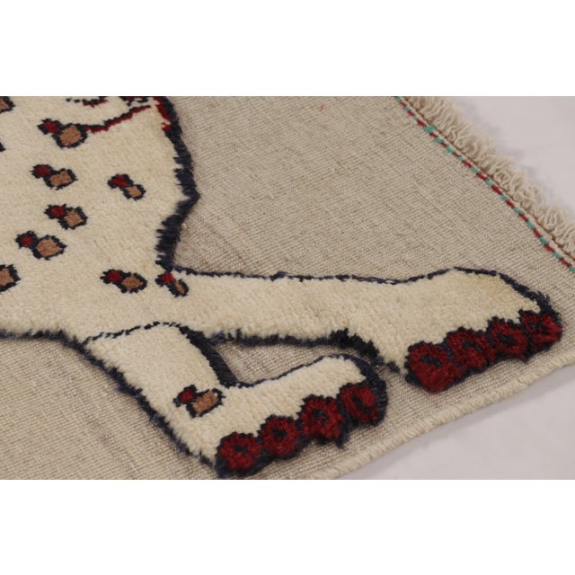 1950s Vintage Gabbeh Pictorial Wool Gift-Sized Rug by Rug & Kilim, 1950-1959 For Sale - Image 5 of 10