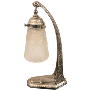 French Art Deco Table Lamp by Degue