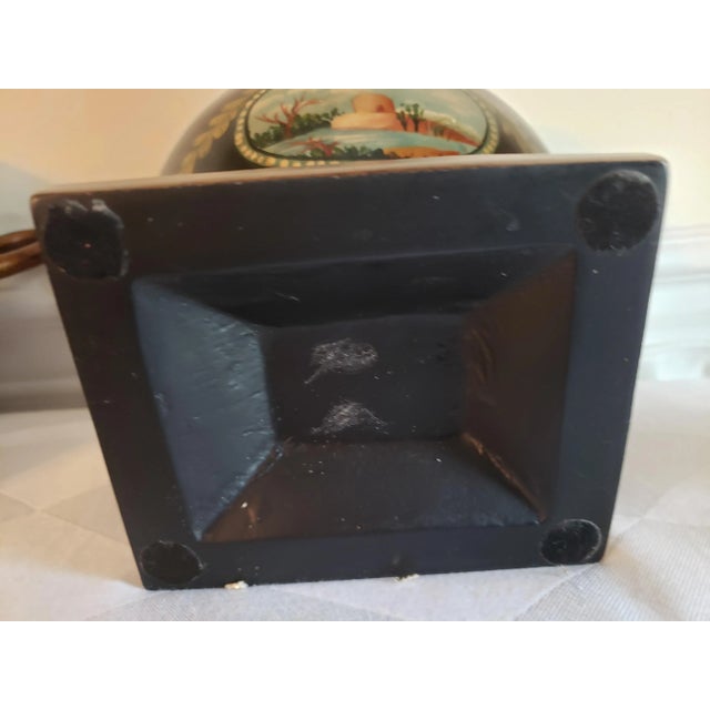 Japanese Vintage 1950s Hand Painted Decorative Ceramic Urns - a Pair For Sale - Image 10 of 12