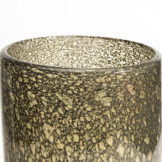 Hand Blown Murano Bullicante Vase in Gold For Sale In Los Angeles - Image 6 of 11
