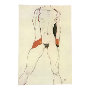 1981 Egon Schiele 24 Erotic Drawing Female Torso