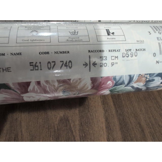 Beautiful set of 5 vintage Venilia Collection wallpaper rolls in the Mathe floral pattern. All 5 rolls are the same...