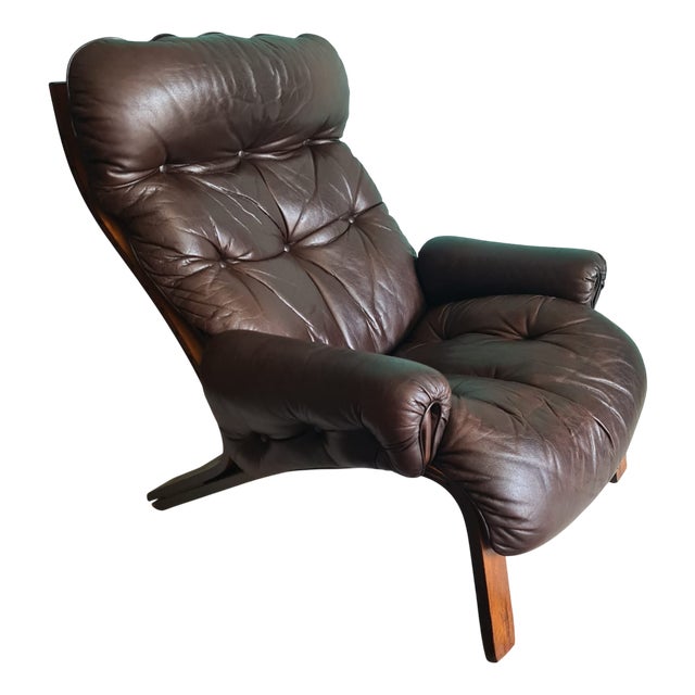 Lounge Chair with Armrests attributed to Oddvin Rykken for Rybo, 1970s For Sale