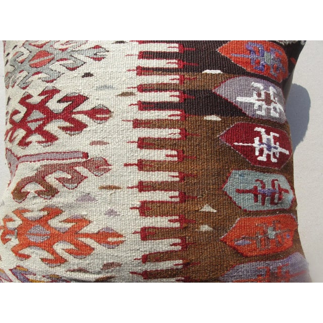 Turkish Kilim Rug Pillow For Sale - Image 3 of 11
