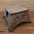 Industrial, aluminum, airplane step stool features the stamp New York Airways, (1949-1968) on one side, a perforated top...