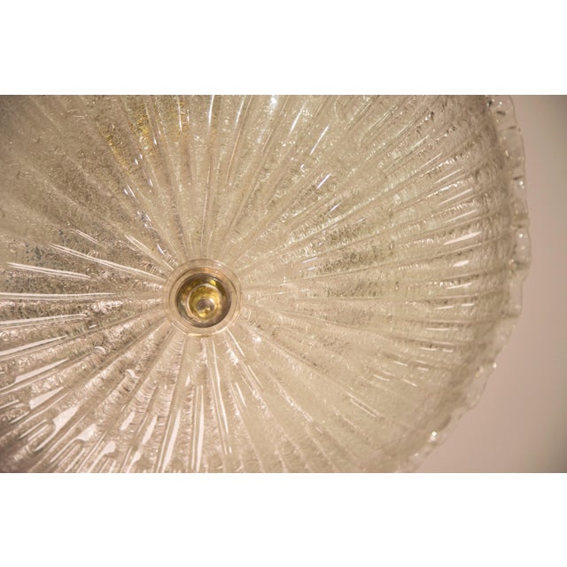Large Trasparent Murano Glass Ceiling Light , 1960 For Sale - Image 11 of 12