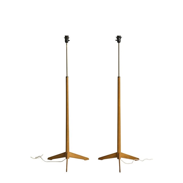 Alf Svensson Mid-Century Modern G-34 Floor Lamps by Alf Svensson for Bergboms, 1950s, Set of 2 For Sale - Image 4 of 7