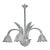 Art Deco Chandelier 4 Light by Barovier & Toso Murano Glass, 1950s For Sale