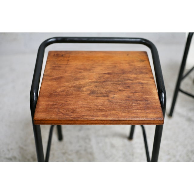 Modernist Stools, France, 1960s, Set of 2 For Sale - Image 12 of 18