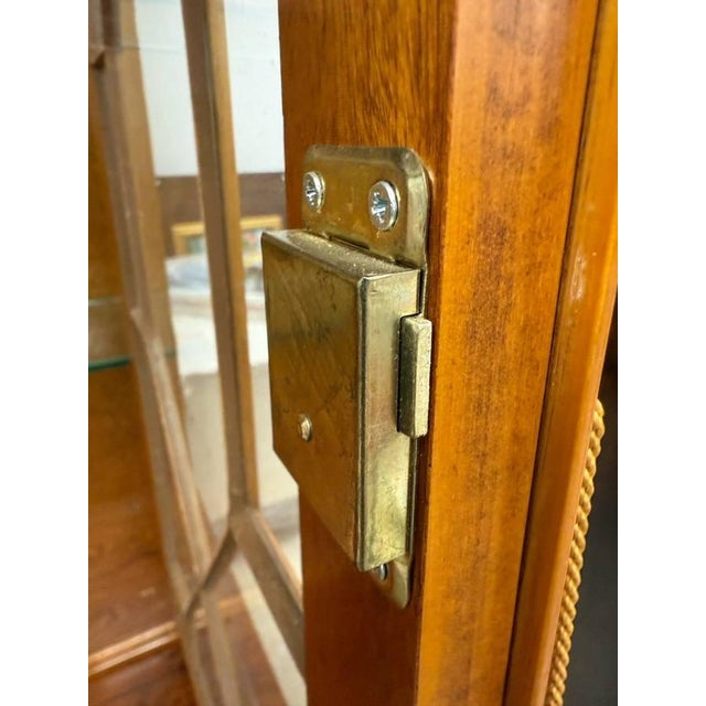 Vintage Geogre II Styl Bured Wood Yew Wood 2 Part Bookcase and Secretary Desk For Sale - Image 12 of 18