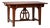 Art Nouveau Italian Walnut Extendable Dining Table with Lyre Motif Base, 1905 For Sale