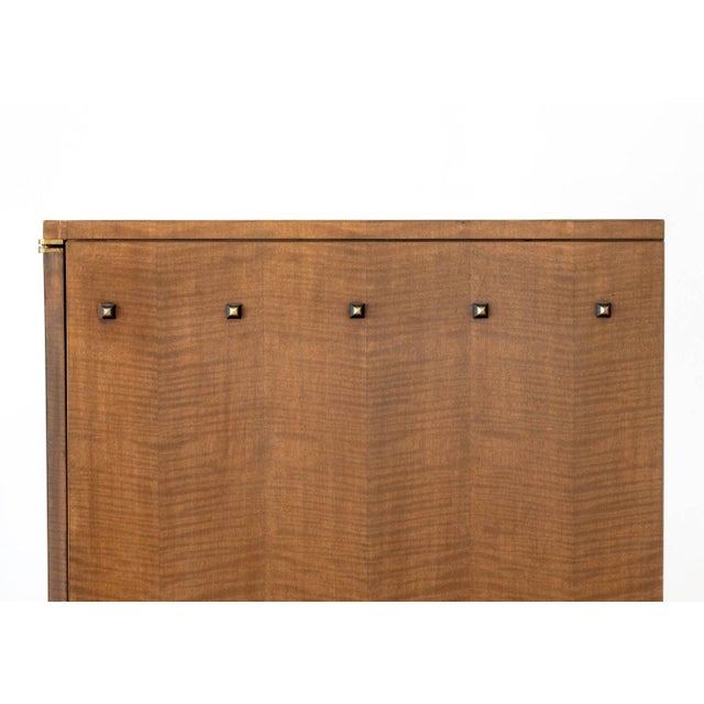 Brown German Modern Studded Maple Entertainment Unit For Sale - Image 8 of 9