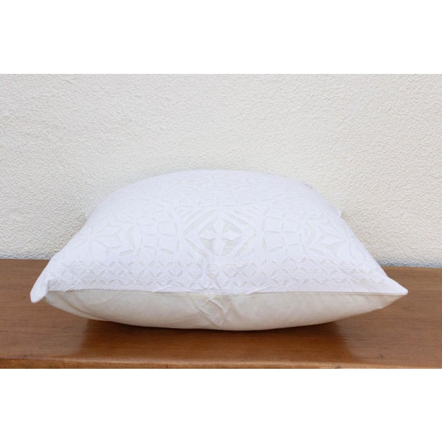 1990s Junika Euro Applique Pillow Cover For Sale - Image 5 of 7