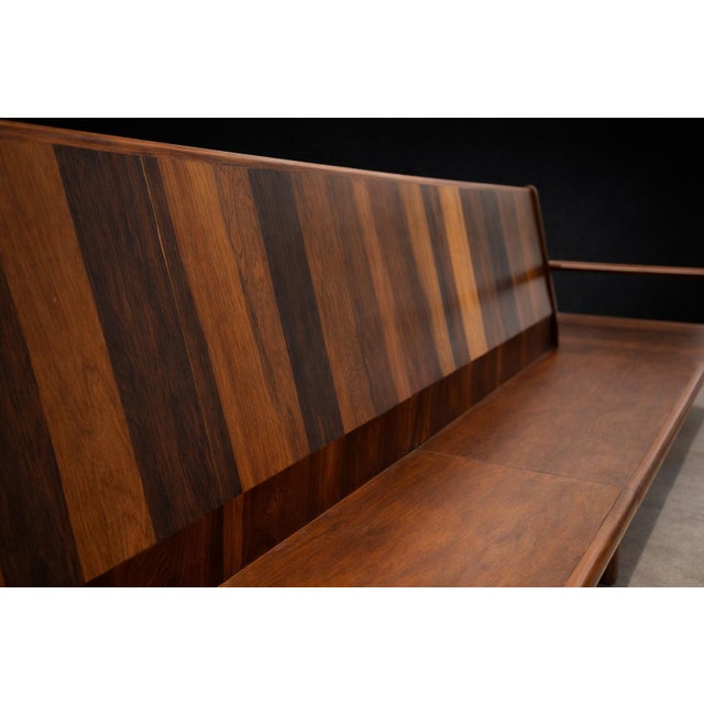 1960s Sofa in Rosewood & Bouclé by Liceu De Artes E Ofícios, Brazilian Modern, 1960s For Sale - Image 5 of 16