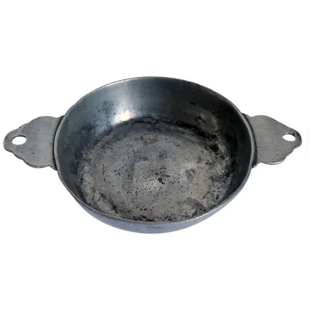 18th Century French Pewter Double-handle Ecuelle Bowl For Sale - Image 5 of 5