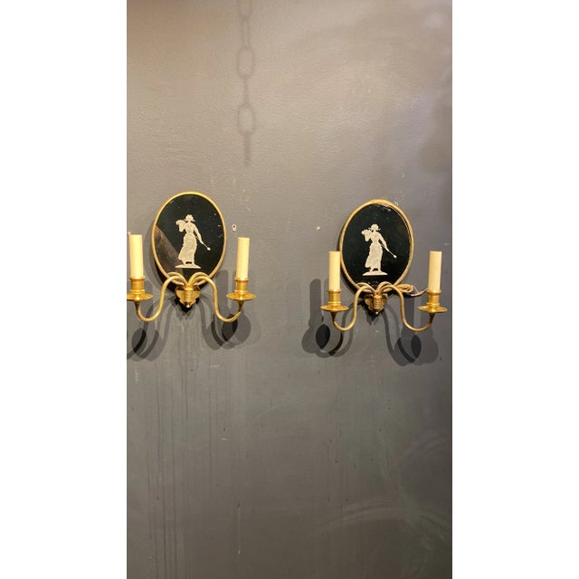 1920s 1920s Caldwell Neoclassic Mirror Sconces - Pair For Sale - Image 5 of 9