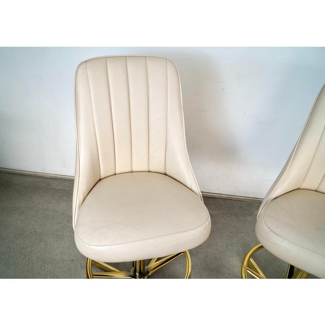 Ivory Mid-Century Modern Chromcraft Counter Stools - A Pair For Sale - Image 8 of 12