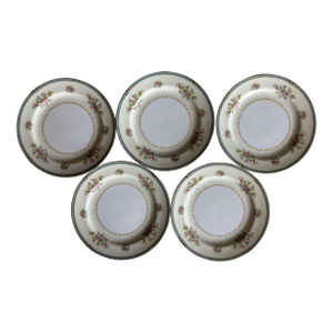 Set of 5 Vintage Porcelain Noritake Lunch Plates