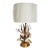 Mid-Century Italian Hollywood Regency Gilt Iron Daisy & Tulip Tole Lamp For Sale