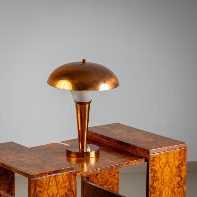 1920s Art Deco "Mushroom" Copper Table Lamp, around 1920/30 For Sale - Image 5 of 6