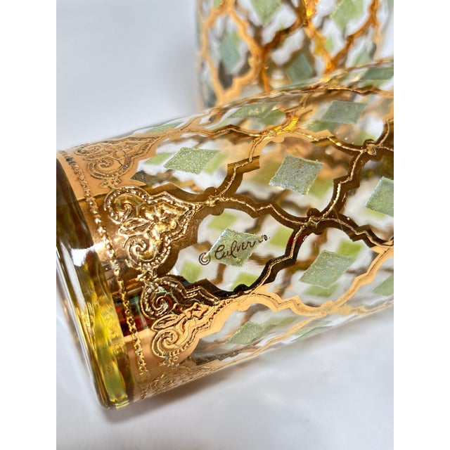 Culver Ltd. 1960s Culver LTD Highball Glasses 22 K Gold Valencia Design For Sale - Image 4 of 18