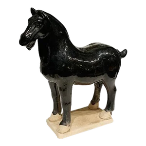 1990s Asian Tang Dynasty Horse-Black