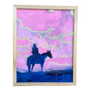 Cowboy and Clouds Western Painting by Joseph Christy For Sale
