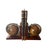 Vintage Italian Mid-Century Globe Book Ends Traditional Victorian Edwardian Old World Walnut For Sale - Image 4 of 11