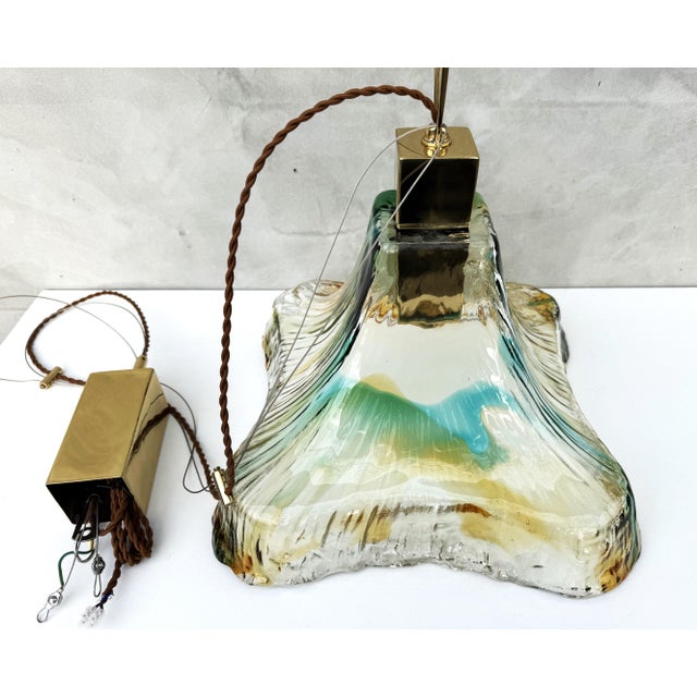 Italian Murano Glass Pendant Light in the style of Mazzega, 1970s For Sale - Image 17 of 18