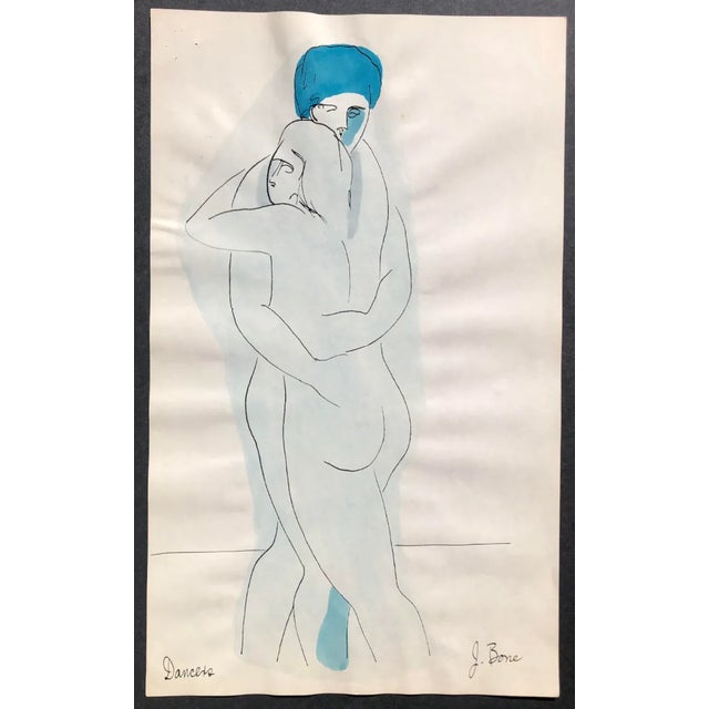 1950s Group of James Bone Dancer Watercolors - Set of Four For Sale - Image 5 of 5